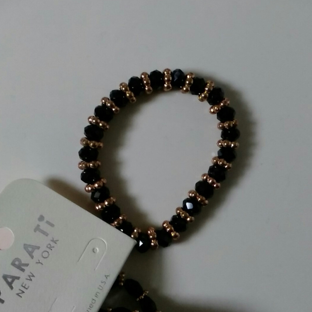 NWOT Black and Gold-toned Bracelet